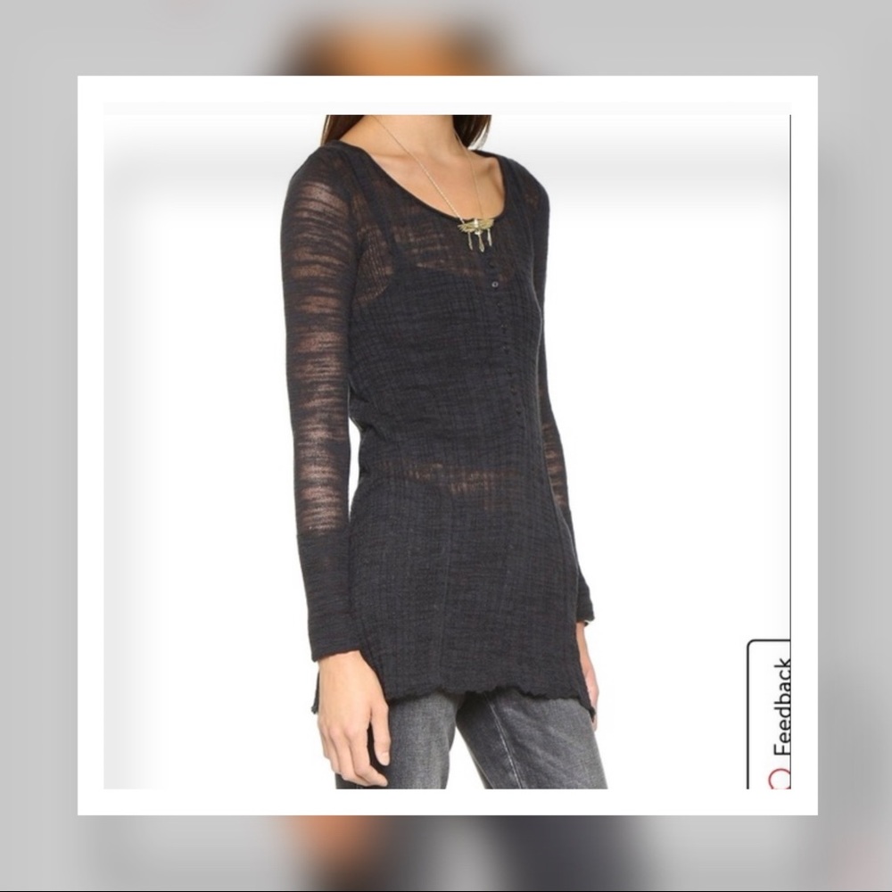 Free People Henley light sweater tunic
